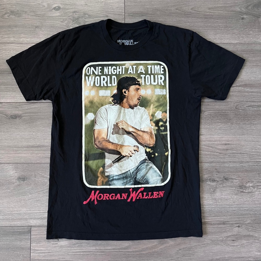 Morgan Wallen One Night At A Time World Tour T-Shirt Black Mens Medium Tee